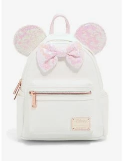 Mini Backpacks Loungefly Disney Minnie Mouse Iridescent Sequin Mini Backpack - BoxLunch Exclusive