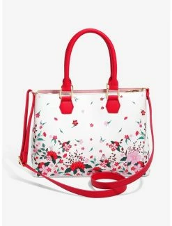 Handbags Loungefly Disney Winnie The Pooh Red & Pink Flowers Floral Handbag - BoxLunch Exclusive