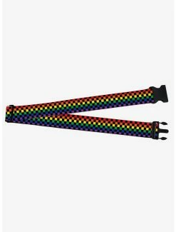 Checker Rainbow Luggage Strap