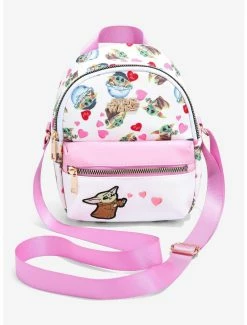 Backpacks Star Wars The Mandalorian Grogu Hearts Crossbody Bag - BoxLunch Exclusive