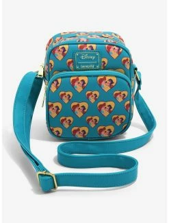 Crossbody Bags Loungefly Disney A Goofy Movie Heart Kiss Allover Print Crossbody Bag - BoxLunch Exclusive