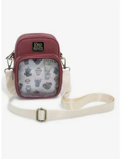 Crossbody Bags The Lord Of The Rings Chibi Villains Allover Print Pin Collector Crossbody Bag - BoxLunch Exclusive
