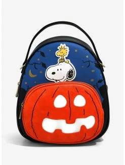 Mini Backpacks Peanuts Snoopy & Woodstock The Great Pumpkin Convertible Light-Up Mini Backpack - BoxLunch Exclusive