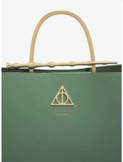 Handbags Loungefly Harry Potter Deathly Hallows Elder Wand Sage Handbag - BoxLunch Exclusive -Bowie Shop 18811384 av3