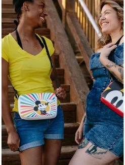 Crossbody Bags Disney Mickey Mouse Smiling Sunburst Rays Pose Cross Body Bag -Bowie Shop 19621604 av3
