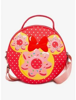 Crossbody Bags Disney Minnie Mouse Bow And Ears Donut Dessert With Polka Dot Cross Body Bag -Bowie Shop 19621608 av2