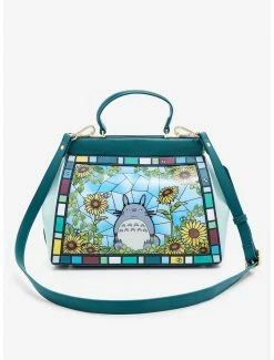 Handbags Our Universe Studio Ghibli My Neighbor Totoro Stained Glass Floral Handbag - BoxLunch Exclusive