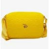 Crossbody Bags Disney Signature D Debossed Yellow Vegan Leather Crossbody Bag